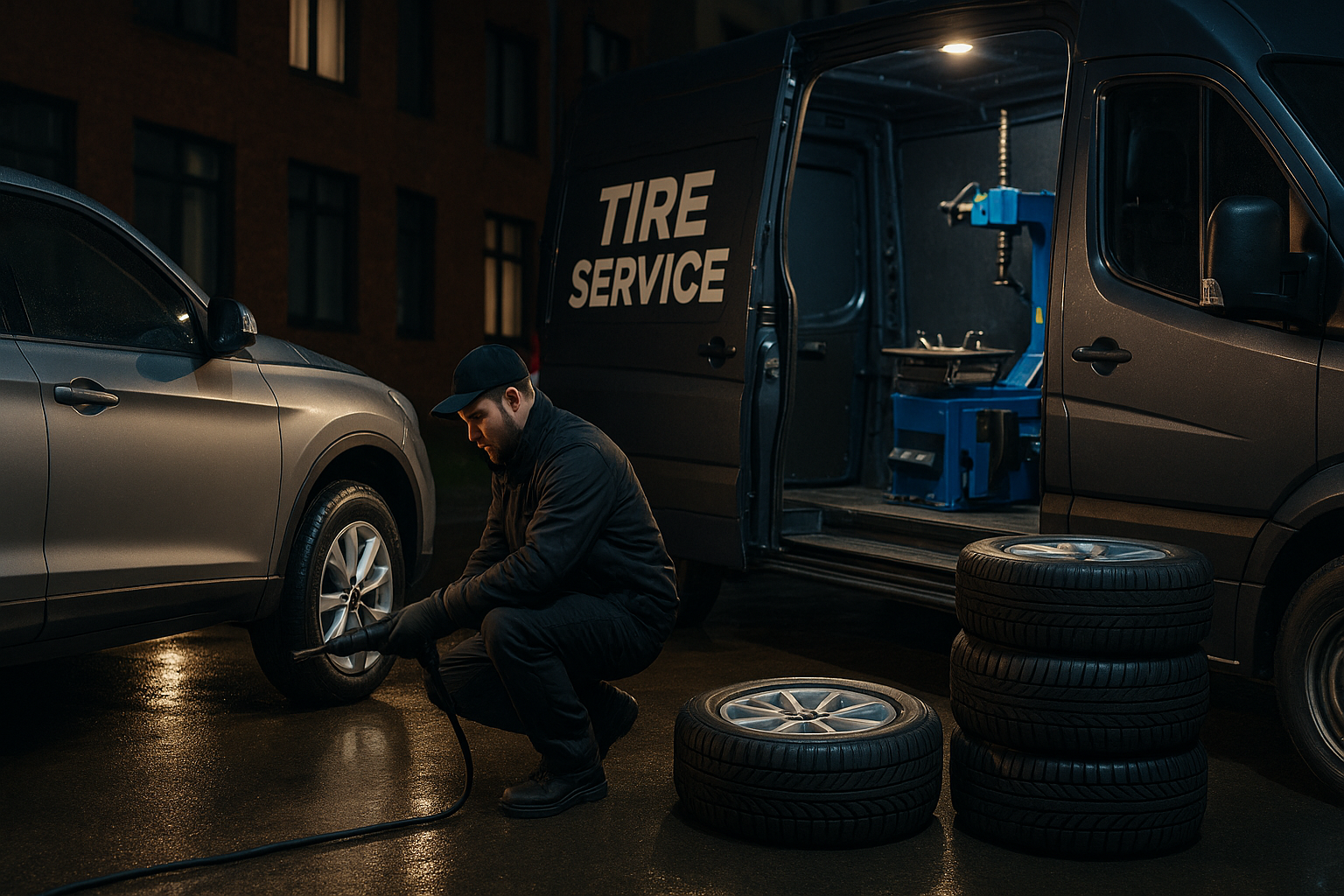 Выездная замена комплекта шин